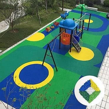 Дом и сад: Резиновое покрытие для детских площадок (бесшовное EPDM/резиновая — 2