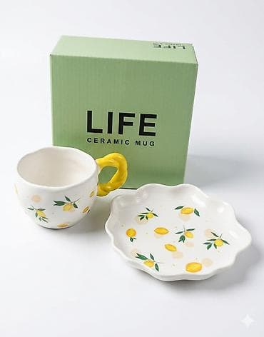 купить стаканы для кофе оптом: Керамический набор для чая/кофе LIFE: чашка с блюдцем в подарочной — 2