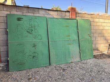 ворота гаражные подъемные: Откатные ворота Металлические, Б/у — 1