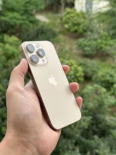 iphone pro max 16: IPhone 16 Pro, 256 ГБ, Desert Titanium, Кабель, Коробка, 90 % — 1
