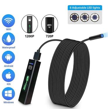 Эндоскоп 10м WIFI Эндоскоп с камерой, длина 10 метров, очень хорошего