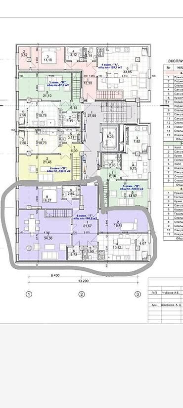чапаево: 5 и более комнат, 186 м², Элитка, 9 этаж, Готовая ПСО (под самоотделку) — 1