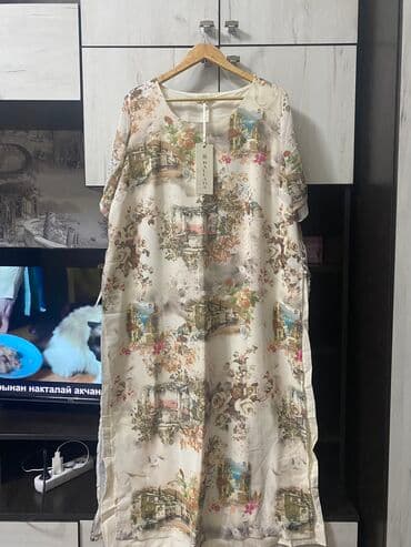 длинные летние платья для беременных: Повседневное платье, Турция, Лето, Длинная модель, Шифон, Платье-комбинация, 5XL — 1