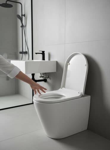 уличный туалет: Унитаз Инсталляция, Материал: Фарфор — 1