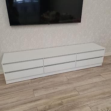 Тумбы и подставки для обуви: Тумба и подставка для телевизора, Напольная, ЛДСП, цвет - Белый — 1
