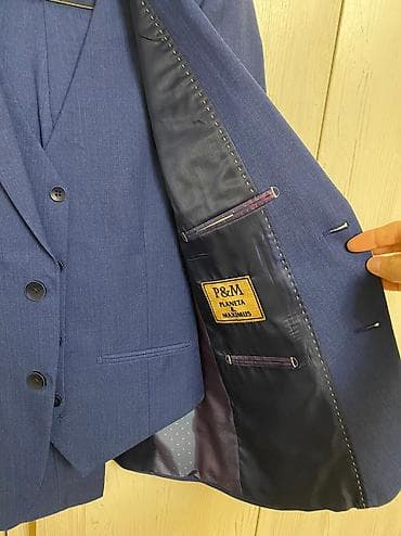 Жеке буюмдар: Мужской костюм тройка р. 48 На рост 167-172 Синий цвет Носил один раз — 5