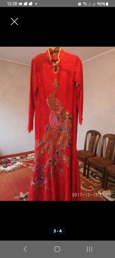 черно белое платье вечернее: Свадебное платье, 4XL, Б/у — 2