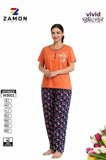 муслиновые пижамы женские: Женская пижама ZAMON TEXTILE Vivid, артикул W-3100. - Материал: 100% — 8