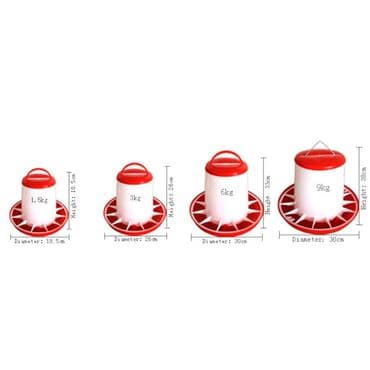 продажа кормов для сельскохозяйственных животных: Кормушка для птицы вместимостью 6 кг со встроенной разделительной — 1