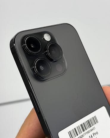 apple цена: IPhone 14 Pro, Б/у, 256 ГБ, Jet Black, Защитное стекло, Чехол, Коробка, В рассрочку, 89 % — 3