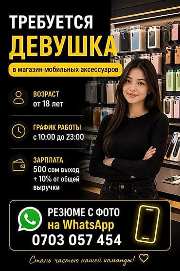 Требуется Продавец-консультант в Магазин электроники, График: Сменный график, % от продаж, Полный рабочий день — 1