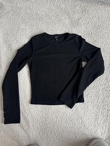 черный рубашка: Лонгслив, цвет - Черный, S — 1