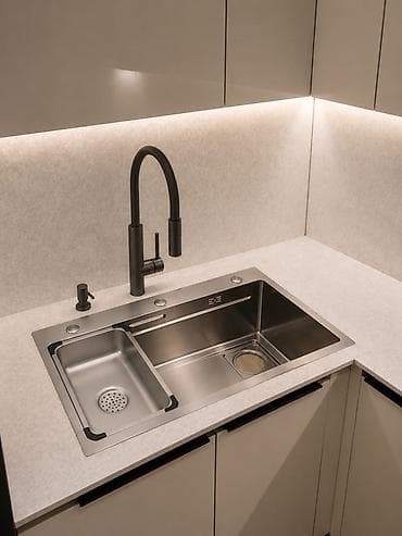 silver kitchen: Кухонная мойка SUS304 75×45 см Стильная и практичная кухонная мойка — 2