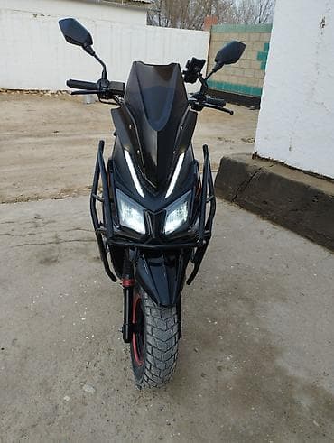 электра мото: Скутер ZWIS R, черный, городской/полугрузовой формат с защитным — 1