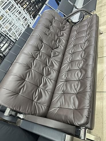 диван 2 местный офисный: Офисный диван, цвет - Коричневый, Экокожа — 1