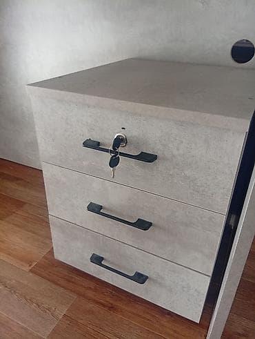 open: Комплект офисной мебели, Б/у, Тумба, ДСП, цвет - Серый — 7