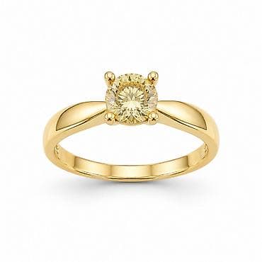 муассанит: Кольцо «Golden Solitaire» из желтого золота 585 Бренд: ADAMANT — 1
