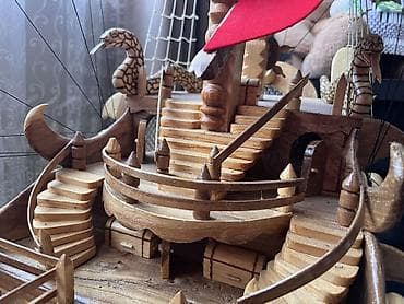 Декоративная модель парусного корабля с подсветкой (большой масштаб) — 6