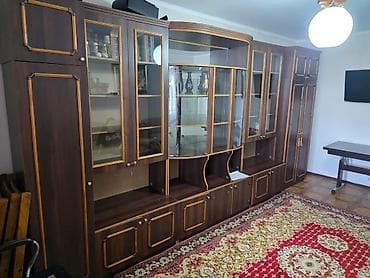 стенка горка для зала: Стенка-шкаф, Тип стенки-шкафа: Модульная, Для зала, Б/у, Особенности: С отделением под телевизор — 2