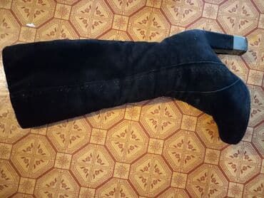 сапоги из натурального меха и кожи: Зимние сапоги 37-размер, Турция, натуральная замша, без дефектов — 2