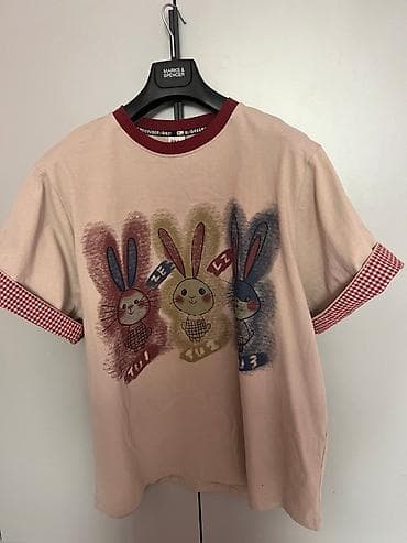 одежда из кореи: Футболка, Оверсайз, Корея, Новый, L — 2