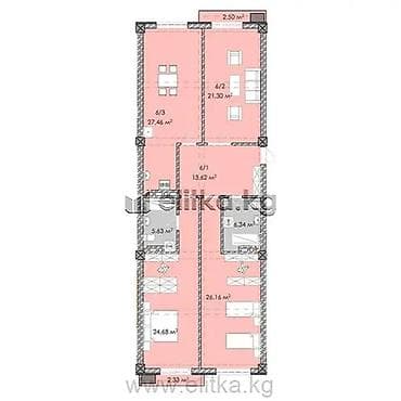 3 комнатная квартира продаю: Строится, 3 комнаты, 130 м² — 3