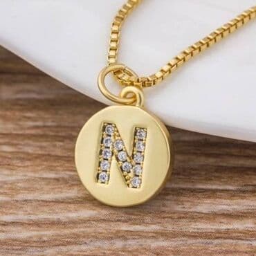 кулон с именем: Стильный мужской О Ц кулон с буквой N — символ индивидуальности и — 2
