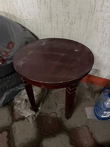 тепловая пушка б у: Круглый прикроватный/журнальный столик из массива дерева. - Форма — 2