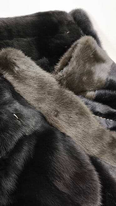 детские шапки с помпонами из натурального меха: Шуба, Норка, По колено — 9