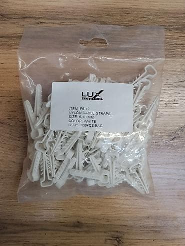 Клипсы для крепления кабеля LUX Electric - Модель: F6-10 - Тип: Nylon