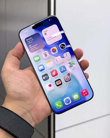 коробка айфон: IPhone 16 Pro Max, Б/у, 256 ГБ, Natural Titanium, Защитное стекло, Чехол, Коробка, В рассрочку, 89 % — 3