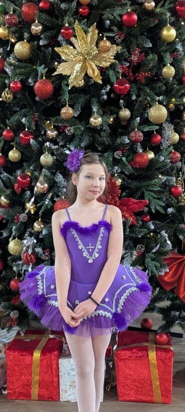 Бальное платье, Короткая модель, цвет - Фиолетовый