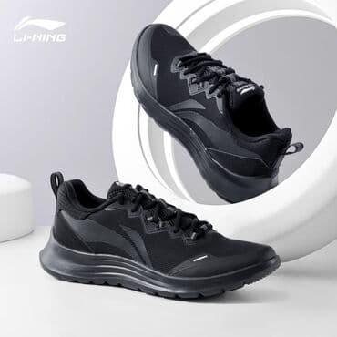 спортивные костюмы для девочек: Кроссовки Li-Ning, универсальные черные - Назначение: повседневная — 4