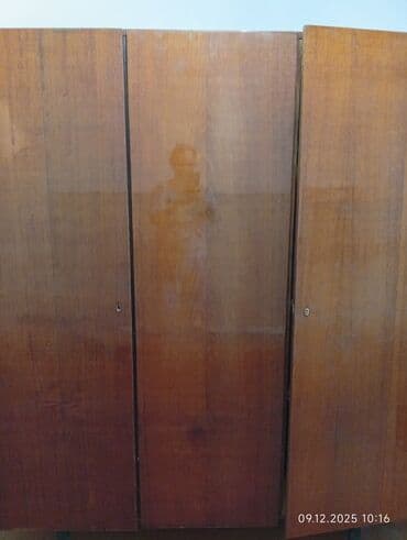 двухъярусная кровать с шкафом: Шкаф для одежды, Прямой, Дерево — 1