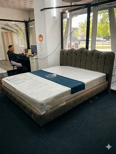 двух яростный кравать: 🛏️ Роскошная двуспальная кровать с мягким изголовьем — премиум — 3