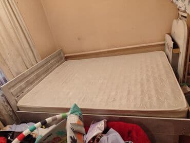 металлические кровать: Эки кишилик спальный матрасы менен — 1
