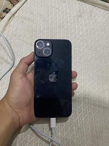 Техника и электроника: IPhone 14 темно синий симка ESIM памят 128 АКБ 87 трутон фейс ✅ — 1