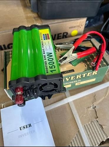 Инверторы: Автомобильный инвертор 12В → 220В, 1500W (Modified Sine Wave) — 1
