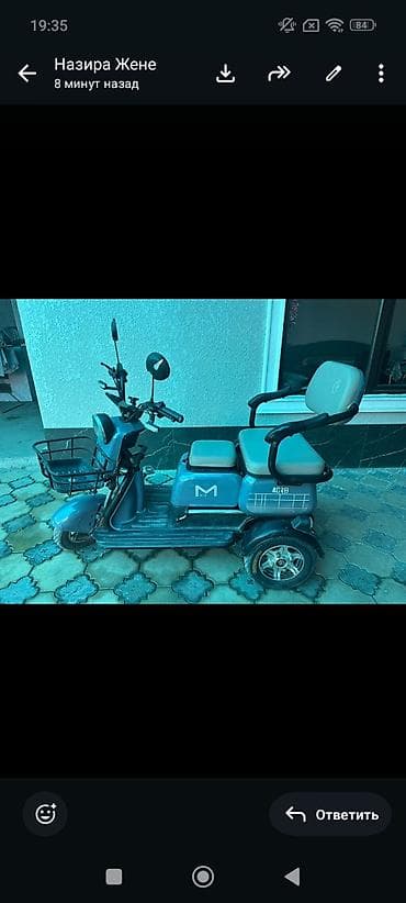 скутер электо: Электрический трёхколёсный скутер с двумя сиденьями - Тип — 1