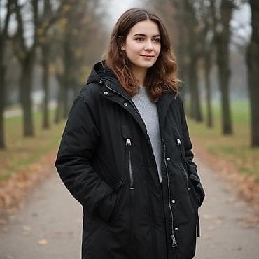 nike tech: Пуховик, Короткая модель, Оверсайз, Стандарт — 2