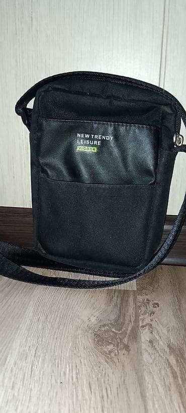 гель для наружного применения: Сумка через плечо компактного формата мини - Цвет: черный - Материал — 1