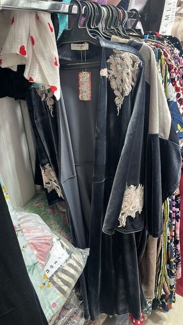 домашние халаты больших размеров: Халат, Велюр, 5XL, XS, M — 12