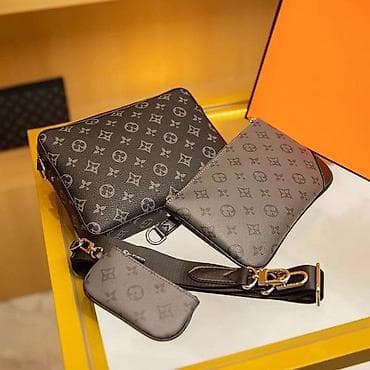 louis vuitton: Барсетка, Louis Vuitton, Материал: Экокожа, Застежка на молнии, Множество карманов, Разделенные отделения, Новый — 4
