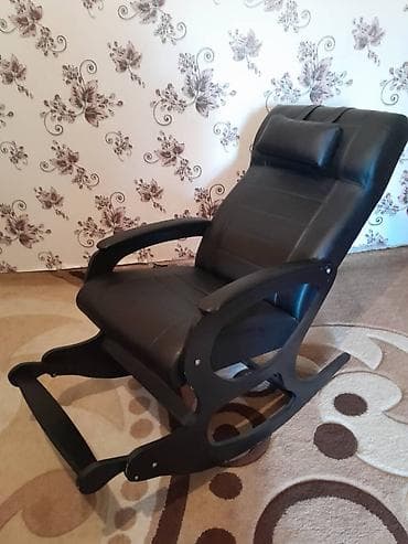 гостинная: Кресла-качалка, Б/у, Самовывоз, цвет - Черный — 1