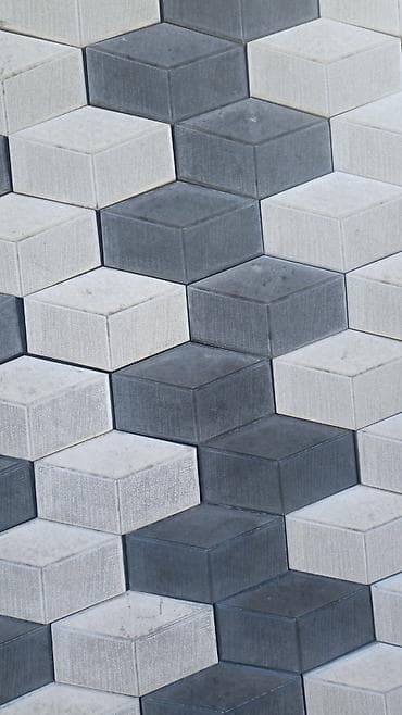 Тротуарная плитка и укладка «под ключ» - Виды рисунков: «кубики» с