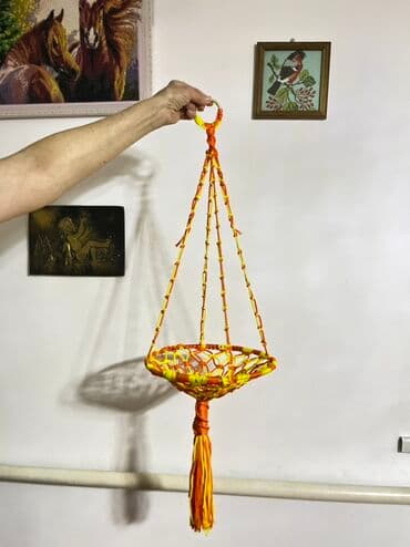 грунт для комнатных растений: Подвесное кашпо макраме для комнатных растений. - Ручная работа — 1