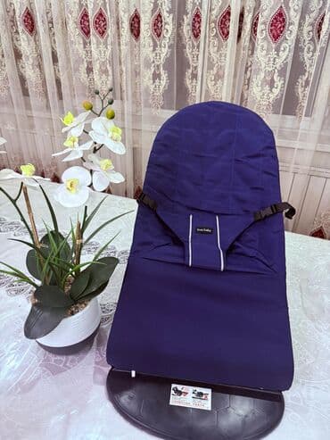 автокресло для детей от 1 года: Детский шезлонг, Новый, Качалка, Другой материал, цвет - Черный — 5