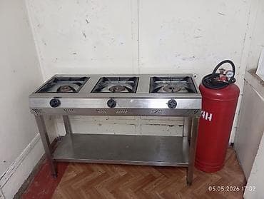 Промышленная газовая плита на 3 конфорки с подставкой - Тип