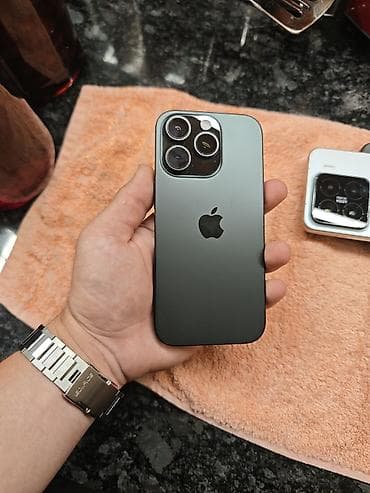 буушный айфон: IPhone 16 Pro, Б/у, 128 ГБ, Black Titanium, 87 % — 1