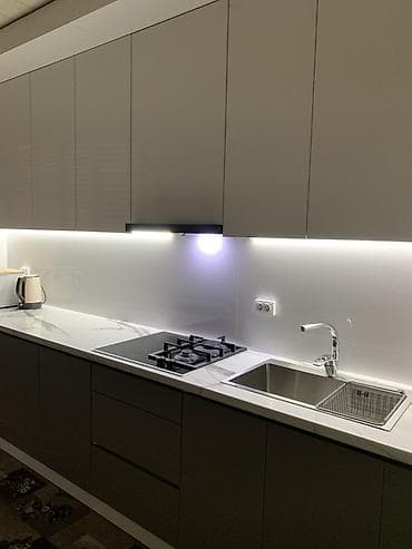 пластик для потолка: Кухонный гарнитур - Материал: ЛДСП,матовый. Фартук глянцевый, акрил — 4